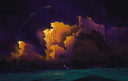 宇航员 数字艺术 艺术品 插图 风景 云 夜 电脑 壁纸 3840×2160
