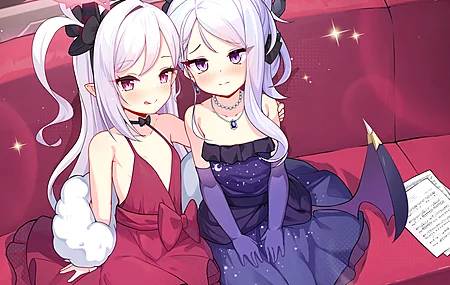 超清长发 白发 动漫女孩裙子 扇子艺术 电脑 壁纸 5164×4270
