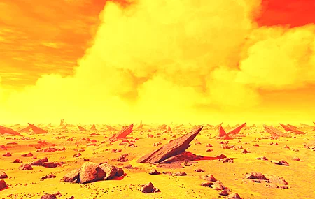 风景 橙色 黄色 红色 岩石 云 行星 电子游戏 电脑 4K高清壁纸 3840×2160