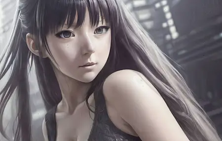 高清长发 人物画像 AI艺术 电脑 壁纸 4000×2667