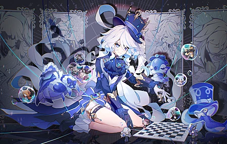 蓝色魔术帽 国际棋盘 动漫 动漫女孩 电脑 壁纸 4096×2160