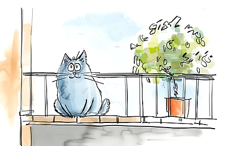 卡通 漫画艺术 猫 插图 电脑贴纸 4K贴纸 4K高清壁纸 5824×3264