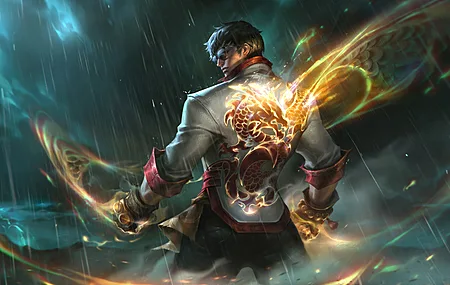 热门雨中 墨镜 金龙 战斗姿势 电脑贴纸 8K贴纸 高清壁纸 7680×4320