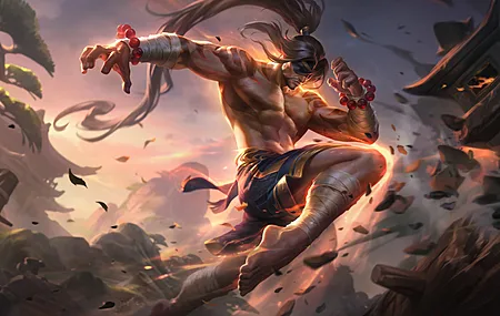 绚丽Lee Sin 英雄联盟 电子游戏 数字艺术 LOL 电脑 壁纸 7680×4320