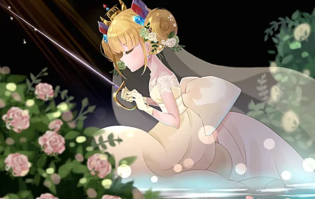 绝美金发 蓝色 眼睛 动漫女孩 动漫 电脑 高清壁纸 4961×3508