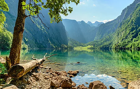 自然 景观 山脉 湖泊 树木 水 天空 云 岩石 电脑 壁纸 3840×2560