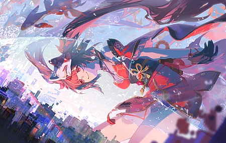 热门动漫 动漫女孩 崩坏 星际铁路 火花 电脑 高清壁纸 4800×2700
