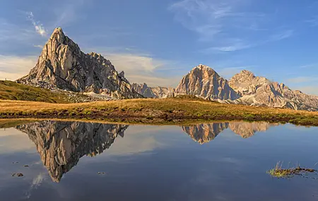 自然 风景 天空 云 山 草 水 反射 岩石 电脑 桌面壁纸 6144×3456