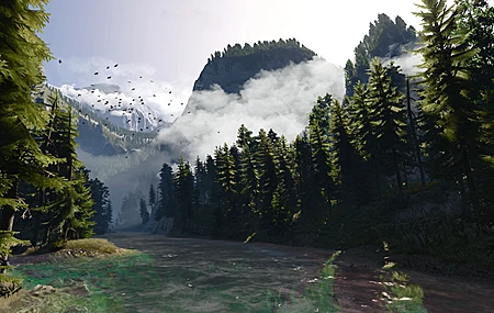 高清PC游戏 电子游戏 数字艺术 水 河流 树木 自然 森林 CGI 天空 阳光 手机壁纸 3840×2160