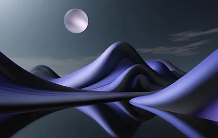 抽象 数字艺术 CGI 渐变 黑暗背景 插图 艺术品 极简主义 波浪 简单背景 4K高清壁纸 5120×2880