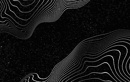 高清单色 极简主义 波浪 线条 抽象 星星 空间 手机壁纸 5000×2812
