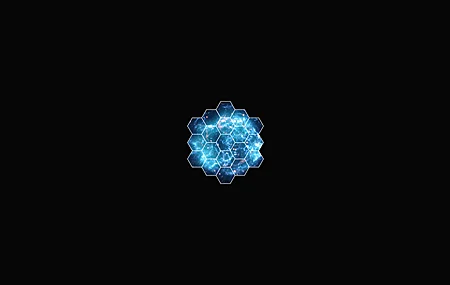 热门数字艺术 极简主义 黑色 背景 云层 六边形 空间, 高清壁纸 3840×2160