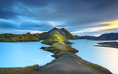 自然 风景 山脉 草 云 天空 水 黑沙 壁纸 6144×4098
