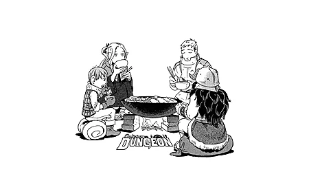 热门地下城的美味 白色背景 盔甲 头盔 动漫 男孩 女孩 高清壁纸 3840×2160