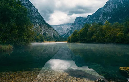自然 景观 树木 森林 水 岩石 云 雾 河流 山脉 桌面壁纸 6144×4096