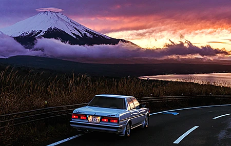道路 火山 山脉 白色 日落 摄影 雪山 后视镜 车牌 尾灯 阳光 车辆 天空 驾驶 海岸线 壁纸 3842×2367