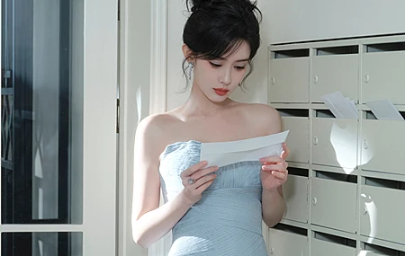孟子义 抹裙 蓝色 长裙 壁纸 3840×2400