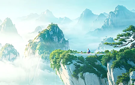 哪吒 魔童闹海 唯美 风景带鱼屏 2K 壁纸 3440×1440