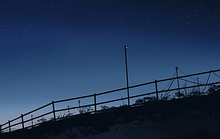 精选优雅 数字艺术 艺术品 插图 数字 绘画 夜晚 星星 星空 栅栏 剪影 无水印壁纸 5640×2400