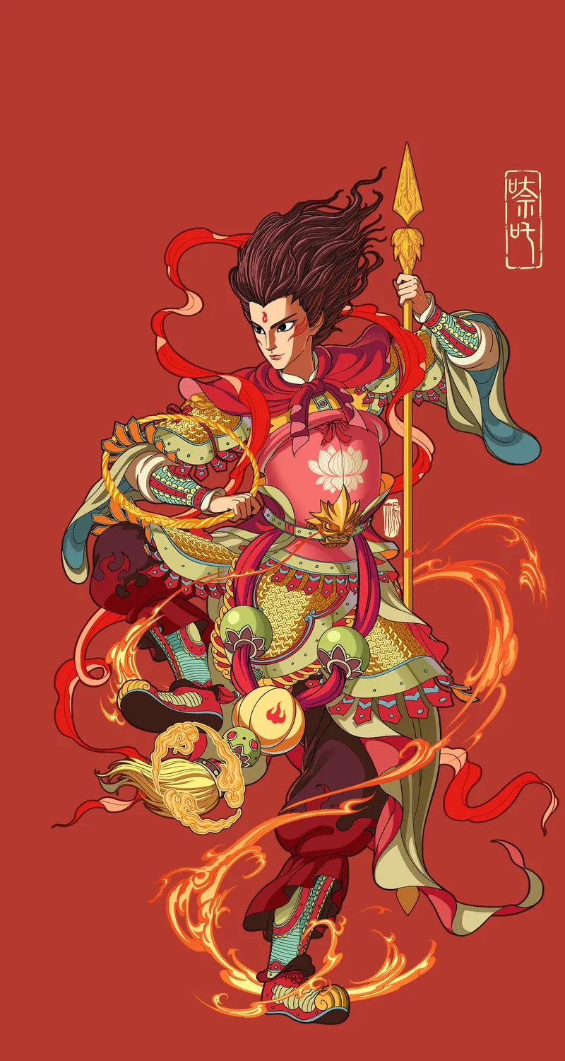 敖丙 哪吒 魔童闹海 高清 插画 4k 手机竖屏 手机 壁纸 1767×3840