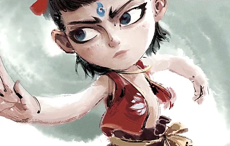 高清水墨 哪吒 唯美 带鱼屏魔童闹海 2K 高清壁纸 3440×1440