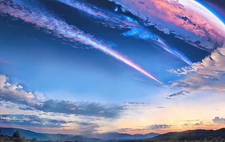 高清唯美风景 天空 流星 治愈 壁纸 3840×2160