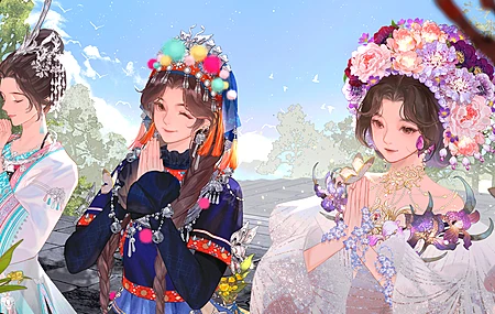 天涯 明月 刀 女孩 许愿 带鱼屏 游戏2K 4K高清壁纸 3440×1440
