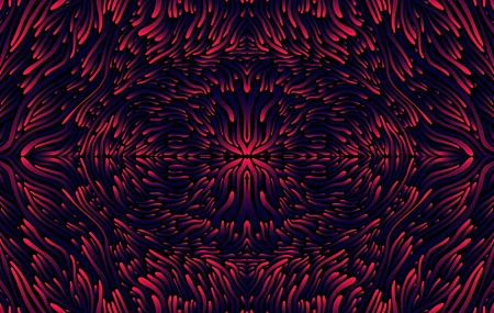 热门数字艺术 结构 抽象 红色 蓝色 波浪 对称 触手 高清壁纸 6912×4320