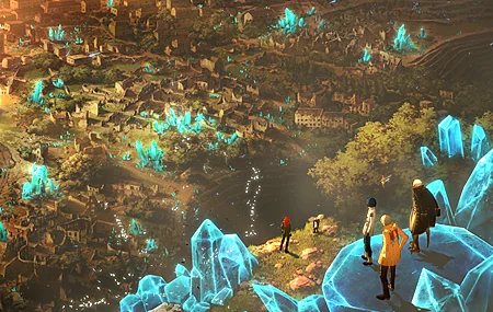 唯美站立 电子 游戏 角色 隐喻 环礁 风景 奇幻 艺术 水晶 城市 景观 废墟 CGI 水草 壁纸 3840×2160