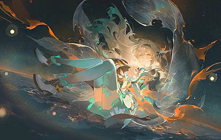 经典全身 长发 跌倒 萤火虫 本岛 星铁 动漫 游戏 女孩 头带 太空 星球 高跟鞋 手机壁纸 4612×2480