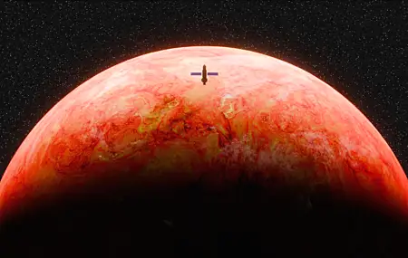 经典火星 行星 空间 星星 黑色 背景 极简主义 桌面壁纸 7680×4320