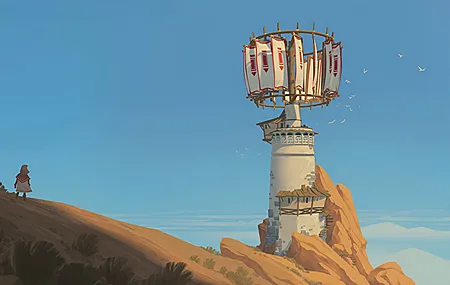 精选站立 磨坊 鸟类 天空 数字 艺术品 风车 阳光 壁纸 3840×2160