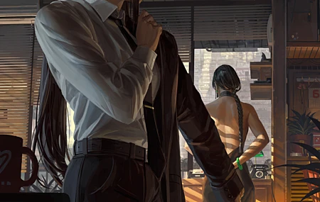 人物 艺术品 绘画 男人 女人 长发 桌面壁纸 6357×3973