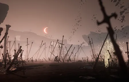风景 剑 战场 电子 游戏 月亮 新月 屏幕截图 天空 月光 CGI 壁纸 3840×2160