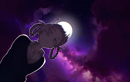 吸血鬼 女孩 动漫 夜 明星 4K高清壁纸 3840×2160
