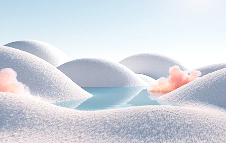 风景 自然 水 倒影 抽象 云 CGI 4K高清壁纸 5120×2880