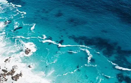自然 海边 水 蓝色波浪 壁纸 6000×4000